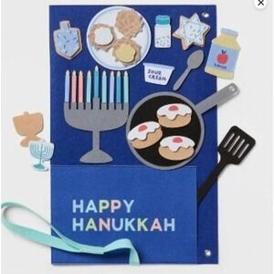 Happy HANUKKAH Activity Felt Play Kit Interactive Wall Hanging Board Kit 35 Pcs